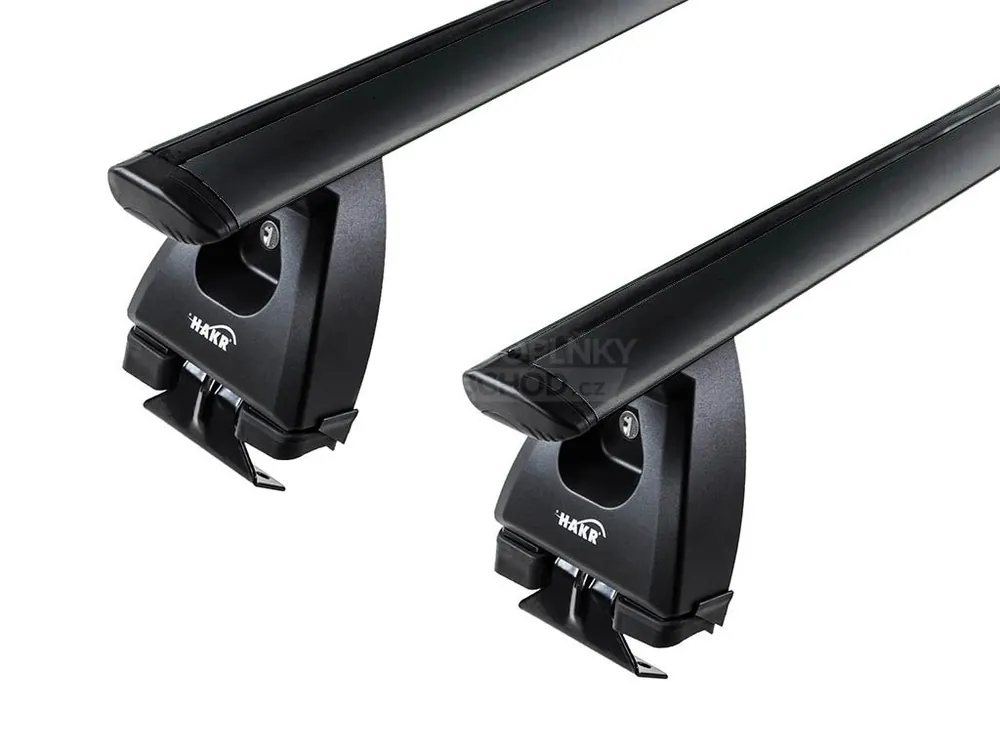 Výprodej Střešní nosiče Hakr WING Black Profile 0340 + tyče 127 cm + kit • černé