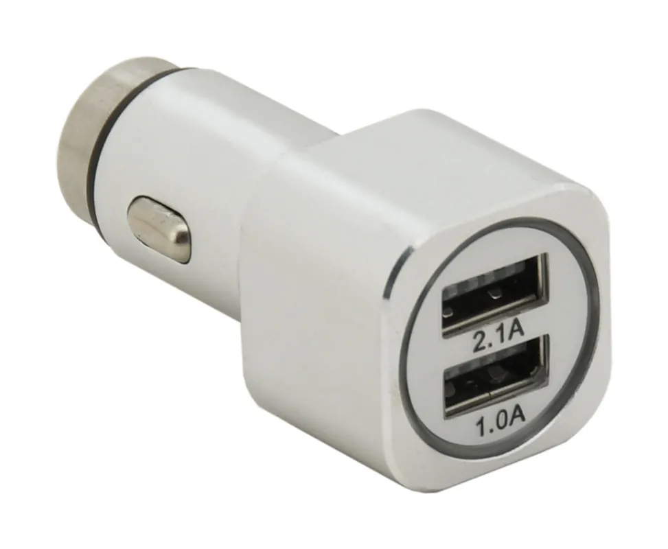 Zástrčka adaptér s 2x USB kovová, napětí 12/24V Nakupujte Hned