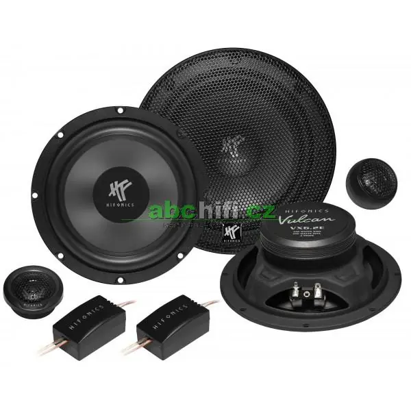 HIFONICS VX6.2E - 2-pásmové komponentní reproduktory 200 W max., 89 dB Vysoce Kvalitní