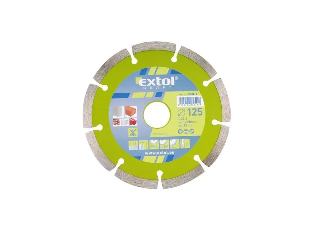 Kotouč diamantový řezný segmentový 115mm EXTOL CRAFT 108811 Vysoce Kvalitní