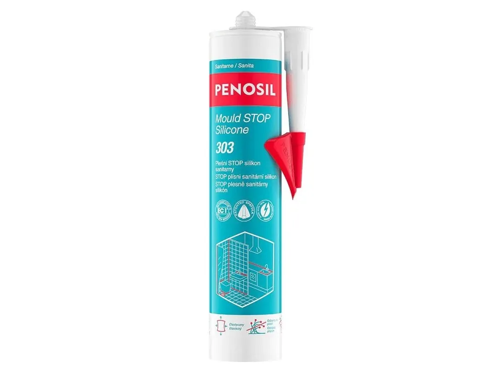 Silikon sanitární stop plísni PENOSIL 303 transparentní, 280ml Akční Cena