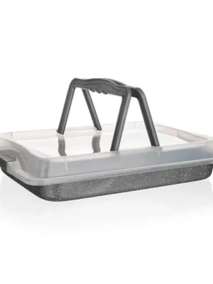 Tovární Cena Plech na pečení BANQUET Granite 42x29cm s víkem