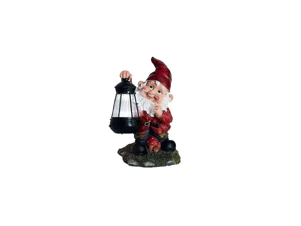 Levný Solární lampa trpaslík s lucernou 17x16x27cm, 1 LED, AA
