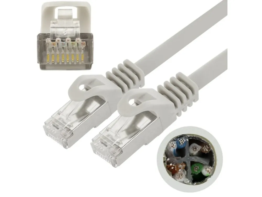 FTP Patch Kabel Neku 2x RJ45 CAT6 2m, šedý Dokud Zásoby Vydrží