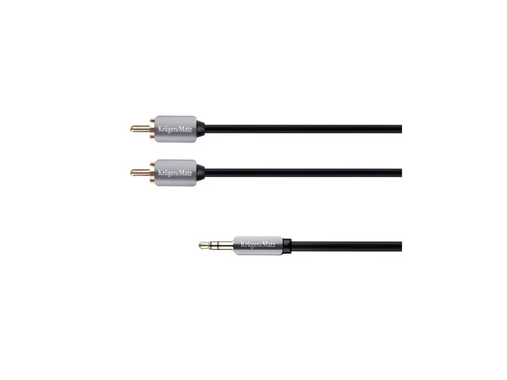 Nejprodávanější Kabel Jack 3.5mm stereo/2x Cinch 3m KRUGER & MATZ KM0311