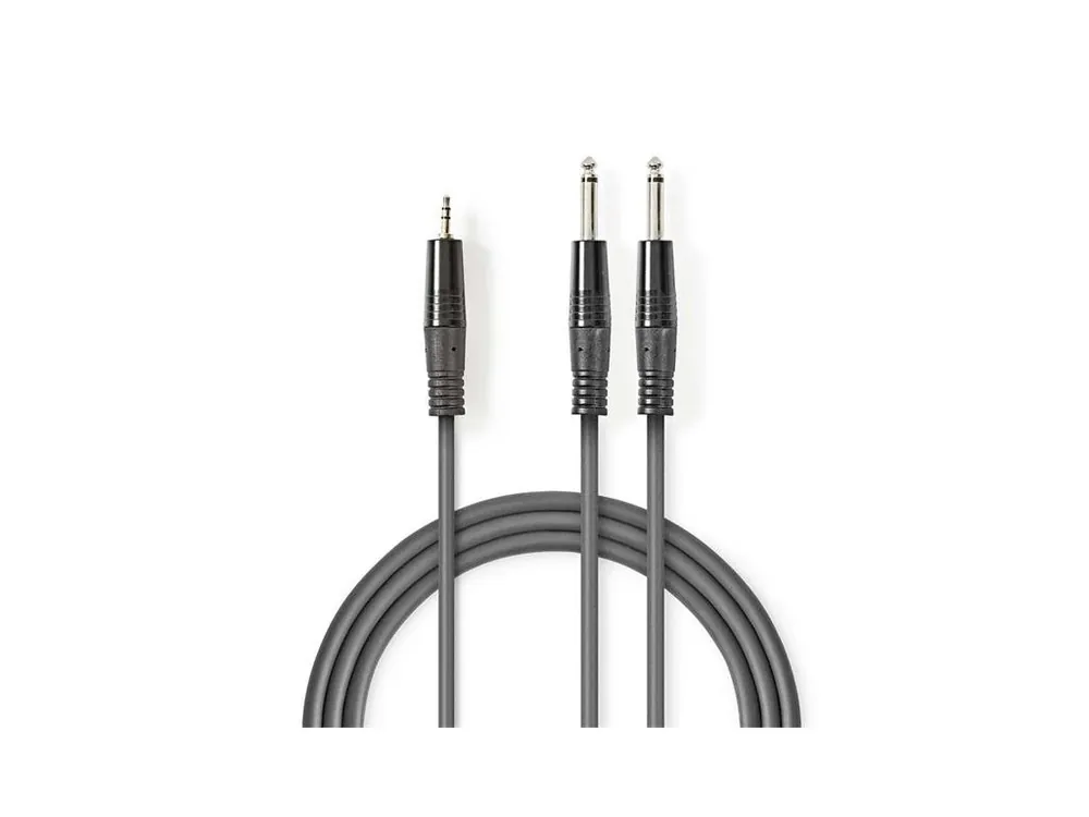 Poslední Šance Kabel Jack 3,5mm konektor/2x Jack 6,35mm konektor 3m NEDIS COTH23200GY30