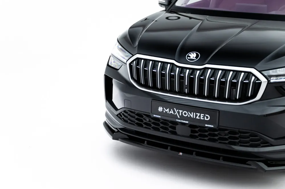 Oblíbený Škoda Kodiaq II-Spoiler předního nárazníku Mk2 (černý lesk) Maxton