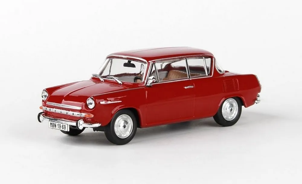 Zlevněný Škoda 1100MBX (1969) - ABREX - 1 43 - červená rubínová