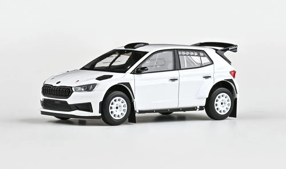 Škoda Fabia IV RS Rally2 - ABREX - 1 43 - bílá (šotolinová kola typ A) Cenový Hit