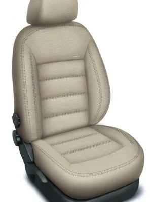 Ihned K Objednání Autopotahy Škoda FABIA III, 5 dveř HB, AUTHENTIC LEATHER, béžové