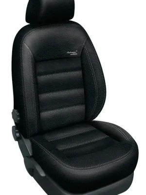 Autopotahy Ford Focus III, se zadní loketní opěrkou, AUTHENTIC LEATHER, černé Přímo Od Výrobce