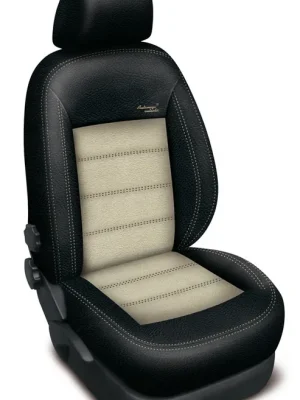 Autopotahy HONDA CRV II, od r. 2001-2007, kožené AUTHENTIC VELVET černobéžové Vrácení Zdarma