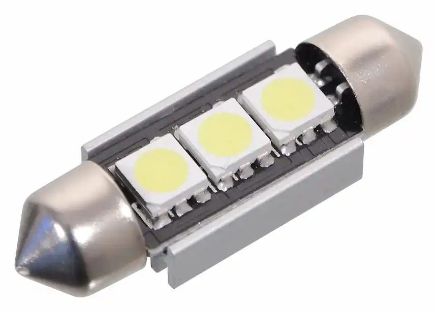 Žárovka 3 SMD LED 12V suf. SV8.5 36mm s rezistorem CAN-BUS ready bílá Značkový