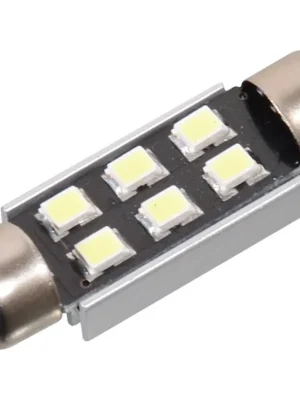 Zlevněný Žárovka 6 SMD LED 12V suf. SV8.5 38mm s rezistorem CAN-BUS bílá