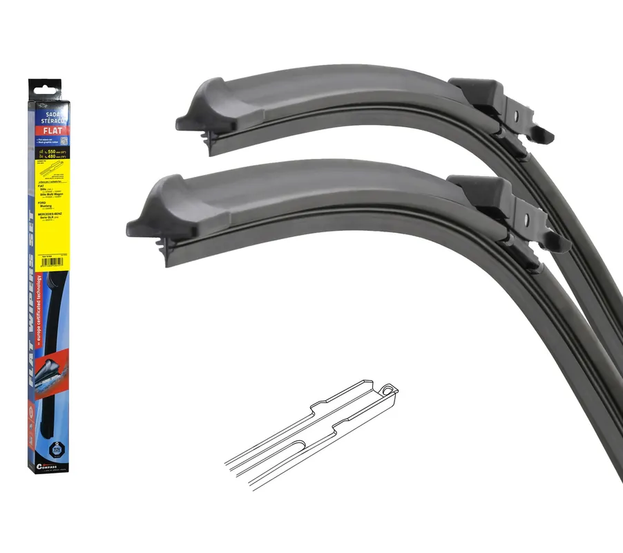 Stěrače FLAT SET (SLOT) 550+480mm Kup Teď