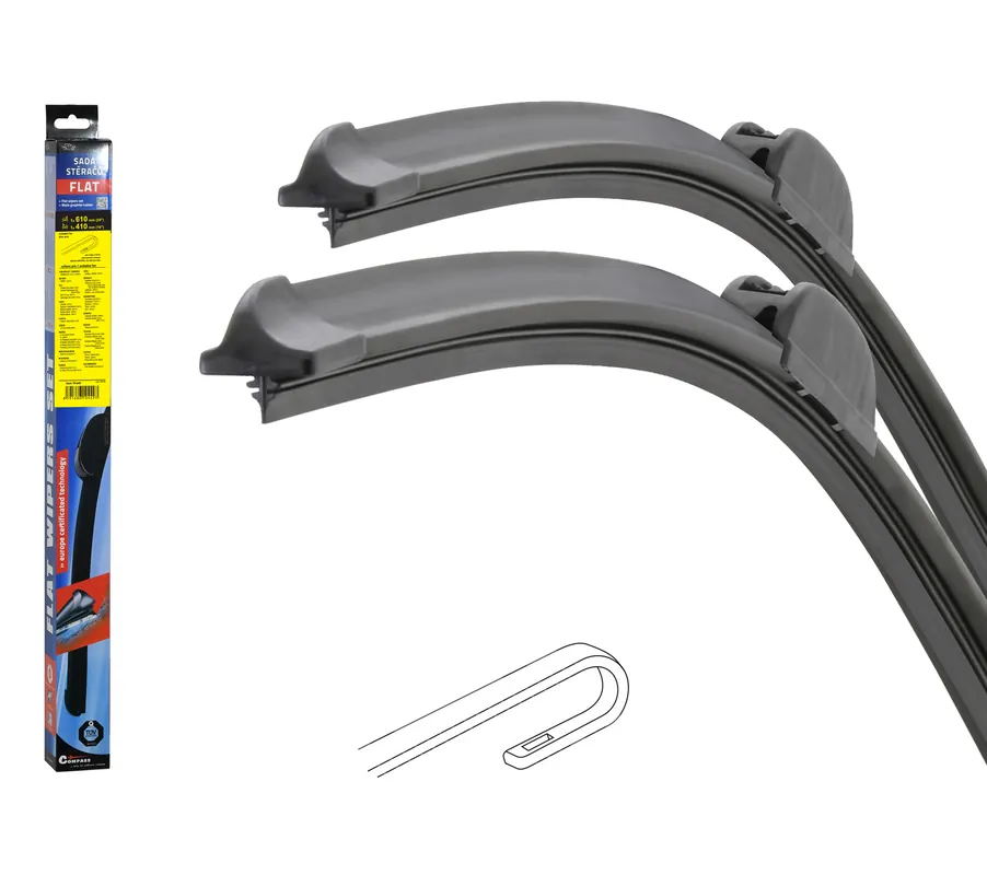 Stěrače FLAT SET (HOOK) 610+410mm Časově Omezené