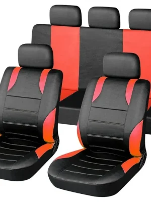 Výhodná Nabídka Potahy sedadel sada 9ks SPORT červené AIRBAG
