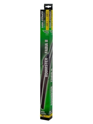 Nová Kolekce Stěrače FLAT SET 530+530mm GREEN FAB II