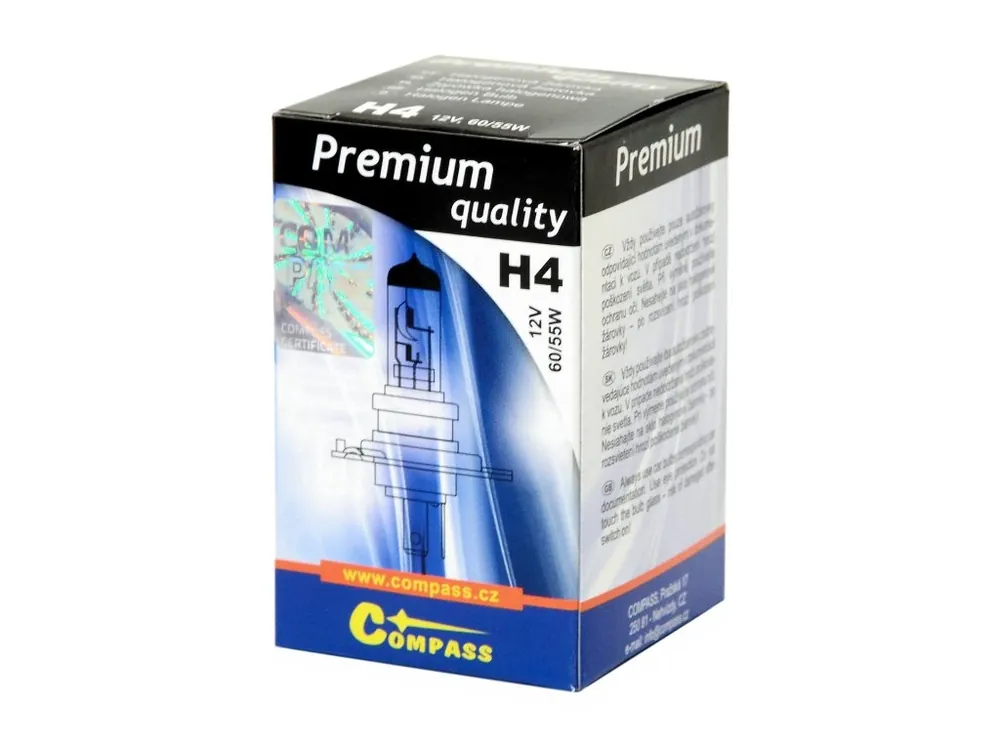 Žárovka 12V H4 PREMIUM 60/55W P43t box Nakupujte Hned